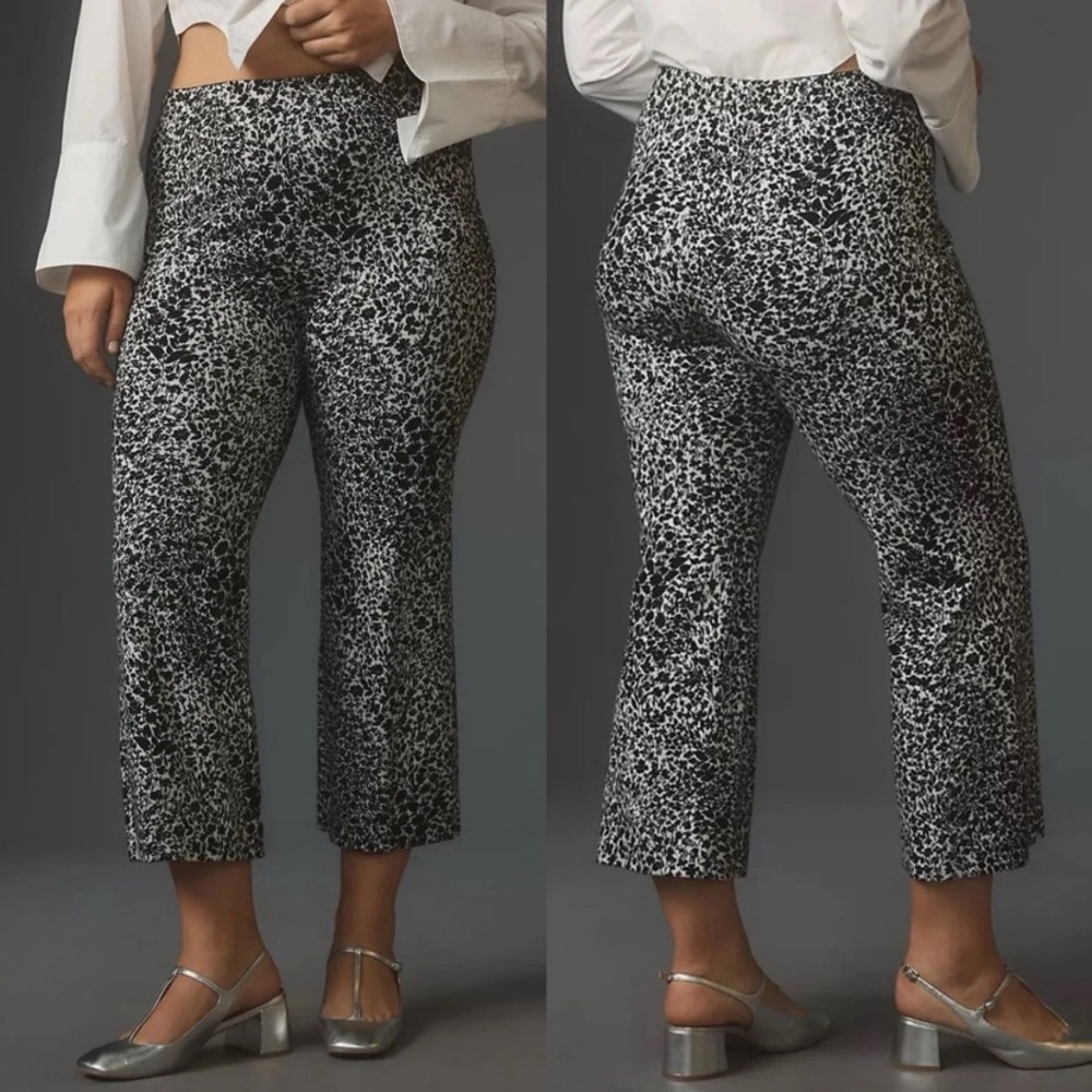 Maeve Black and White Ankle-Length Printed Pants